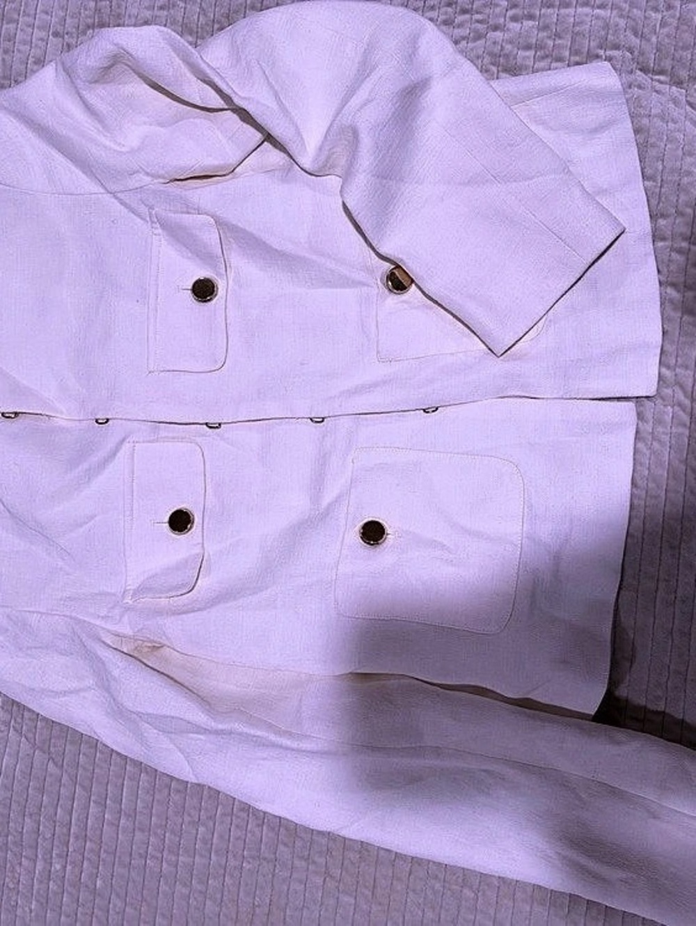 Zara White Trench Coat Size Medium Like New